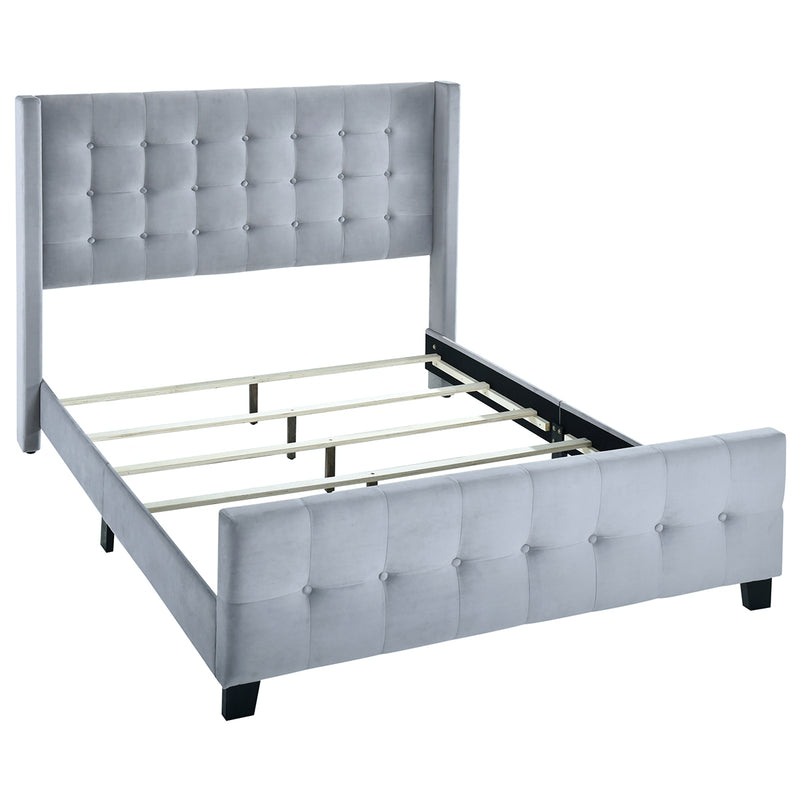 ACH Bedroom King Modern Wing Bed in Dove DS-D399-291-2