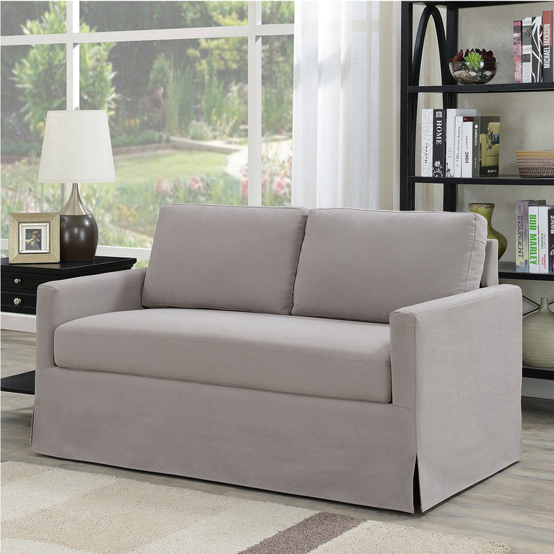 ACH Living Room Modern Slipcover Style Sofa in Storm Gray DS-D272-701-1