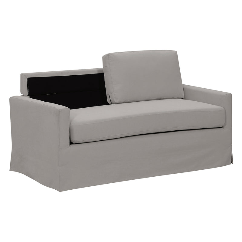 ACH Living Room Modern Slipcover Style Sofa in Storm Gray DS-D272-701-1