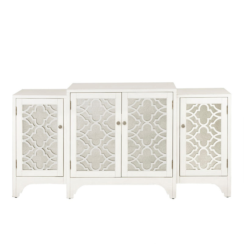 MP133-0713 Verona Quaterfoil Design With Mirrored Doors Sideboard