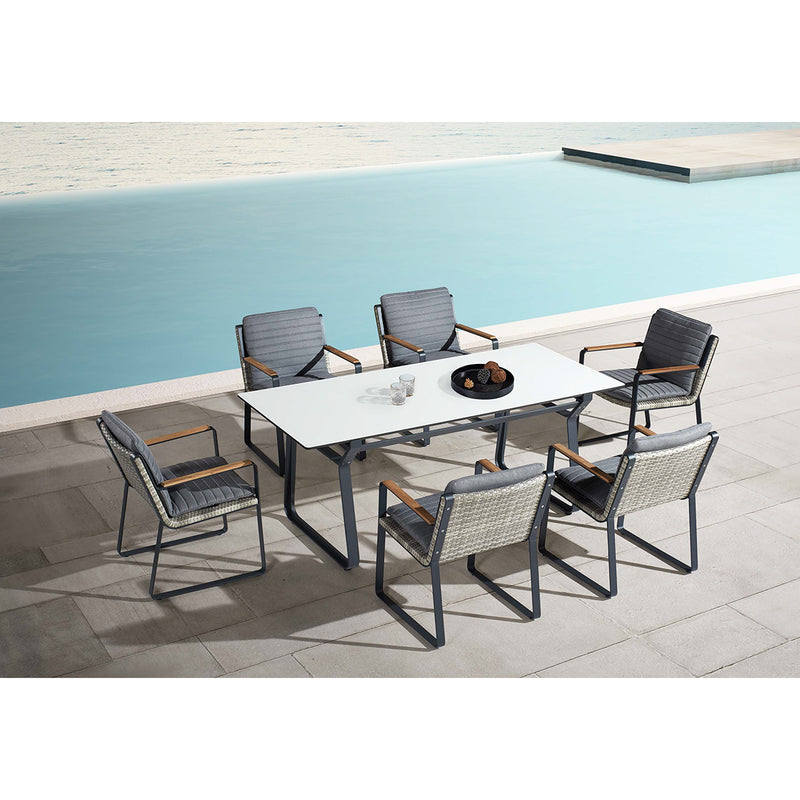 2041720 Clark Outdoor Dining Set 6 Seater - Nabco Furniture Center