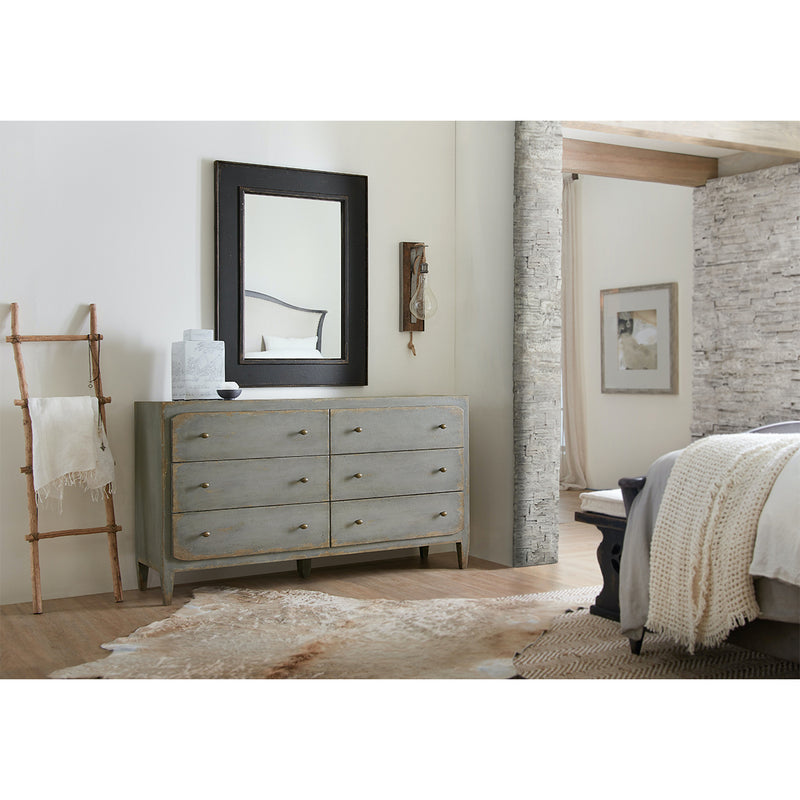 5805-90002-95 Ciao Bella Six-Drawer Dresser- Speckled Gray
