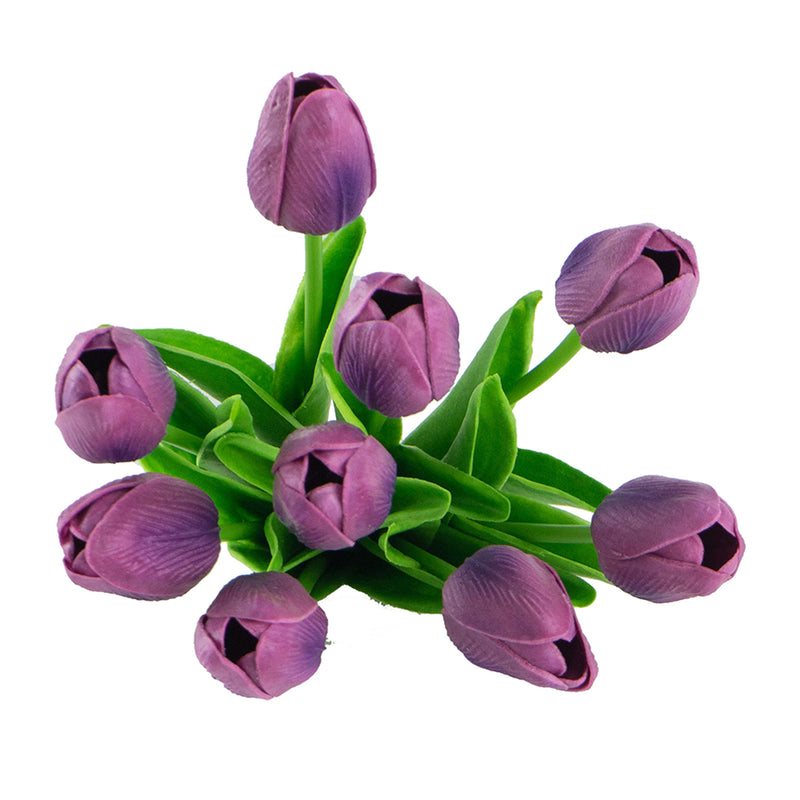 F29612 Purple Faux Tulip (9pcs) - Nabco Furniture Center