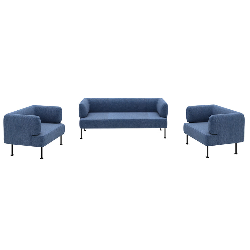 Carolina Blue Office Sofa Set (3+3+1+1) - Nabco