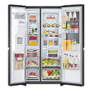 LG 674Ltr InstaView Side-by-Side Refrigerator - Matte Black | GR-X267CQEW