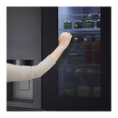 LG 674Ltr InstaView Side-by-Side Refrigerator - Matte Black | GR-X267CQEW