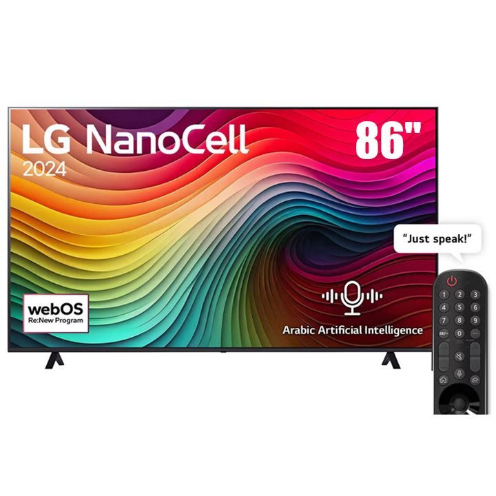 LG 86-inch NanoCell NANO80 4K Smart TV AI Magic remote HDR10