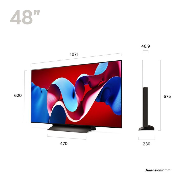 LG 48-inch OLED evo C4 4K Smart TV AI Magic remote Dolby Vision webOS24 2024 | OLED48C46LA