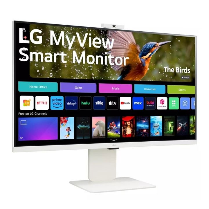 LG 32" 4K UHD IPS Smart Monitor with webOS and Built-in FHD Webcam | 32SR85U-W