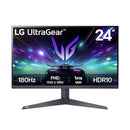 LG 24” UltraGear™ FHD 180Hz gaming monitor, 1ms MBR, HDR 10, 2024 | 24GS50F-B