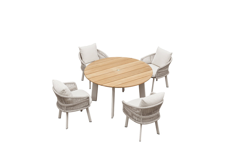Aio Outdoor Round Dining Set (4 Seater)