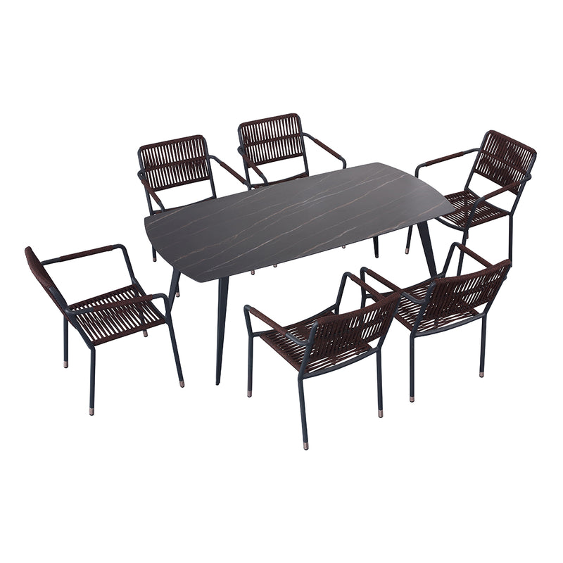 324810 Kiwi Outdoor Dining Set 6 Seaters
