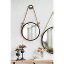 Black Circular Mirror with Hanger