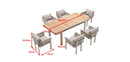 Borromeo Outdoor Dining Set (6 Seater)