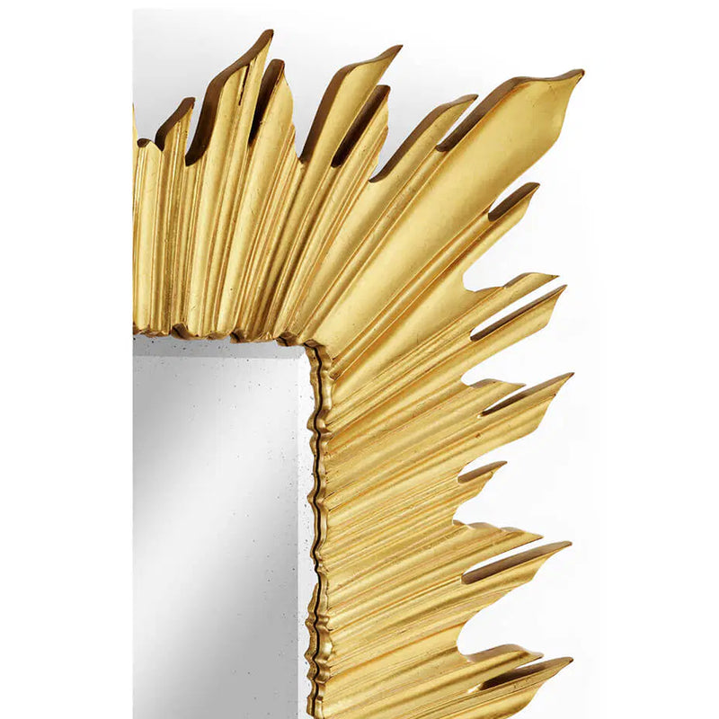 495004 Gilded Floor Standing Rectangular Sunburst Mirror