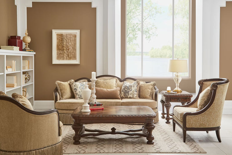 Giovanna Azure Sofa Set (3+3+1+1)
