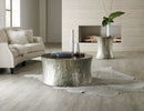 Transitional Round End Table