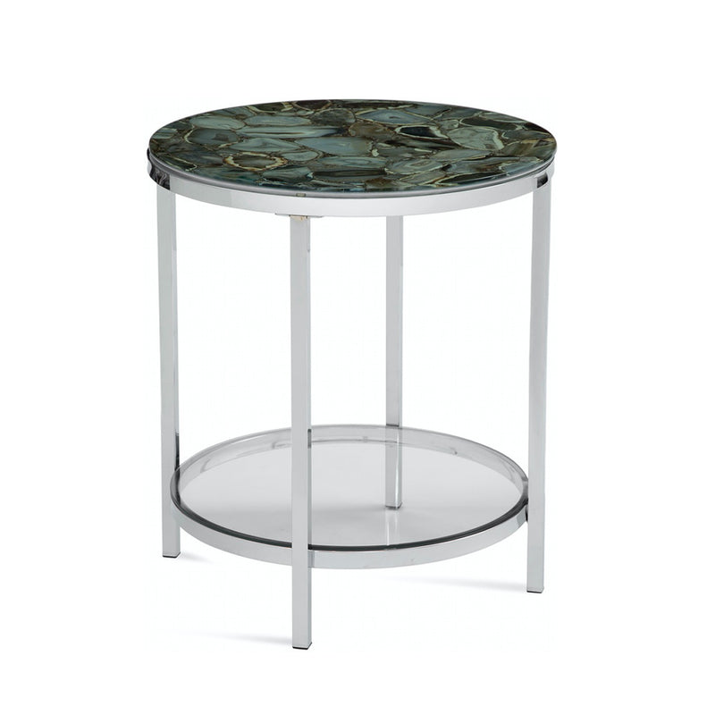 7221-LR-220 Andalusia Gray Stone Side Table