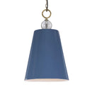 21516 Delray 1 Light Pendant Blue Ceiling Lamp