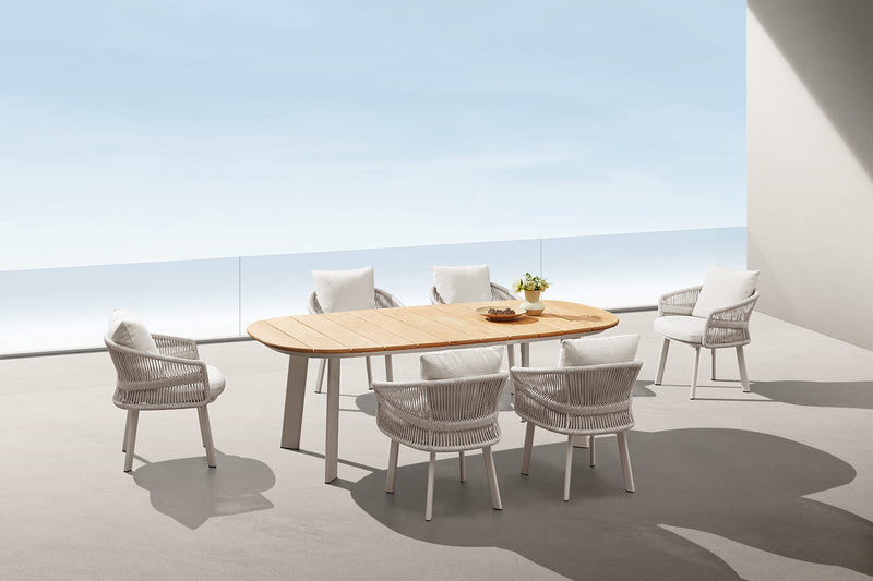 Aio Outdoor Rectangular Dining Set (6 Seater)