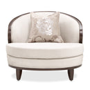 Camellia Field Velvet Matching Chair - Warm Pecan
