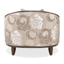 Camellia Field Velvet Matching Chair - Warm Pecan