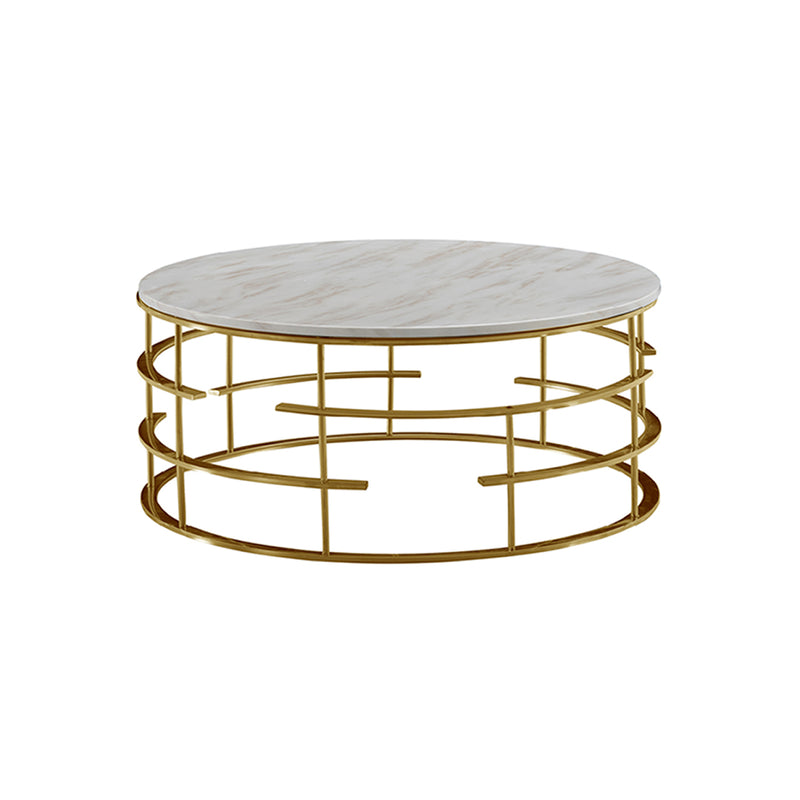 950 Marble White and Gold Set Table (CT+ET+ET)