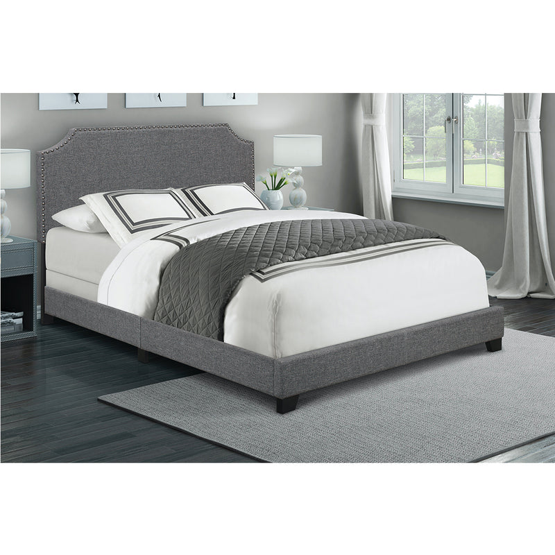 ACH Bedroom Clipped Corner Upholstered King Bed in Dark Grey DS-A124-291-109