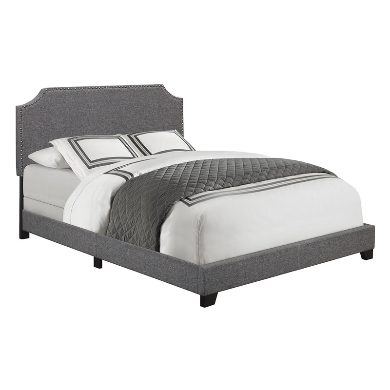 ACH Bedroom Clipped Corner Upholstered King Bed in Dark Grey DS-A124-291-109