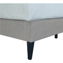ACH Bedroom Grid Tufted Upholstered King Platform Bed in Frost Gray DS-D333-293-113