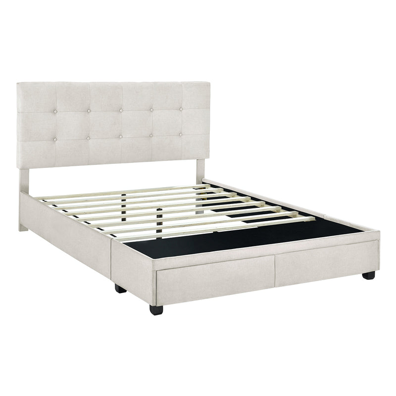 ACH Bedroom Queen Storage Bed in Fog DS-D403-295-1