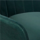 ACH Home Office Upholstered Channel Tufted Office Chair in Emerald Green Velvet DS-D274-705-1