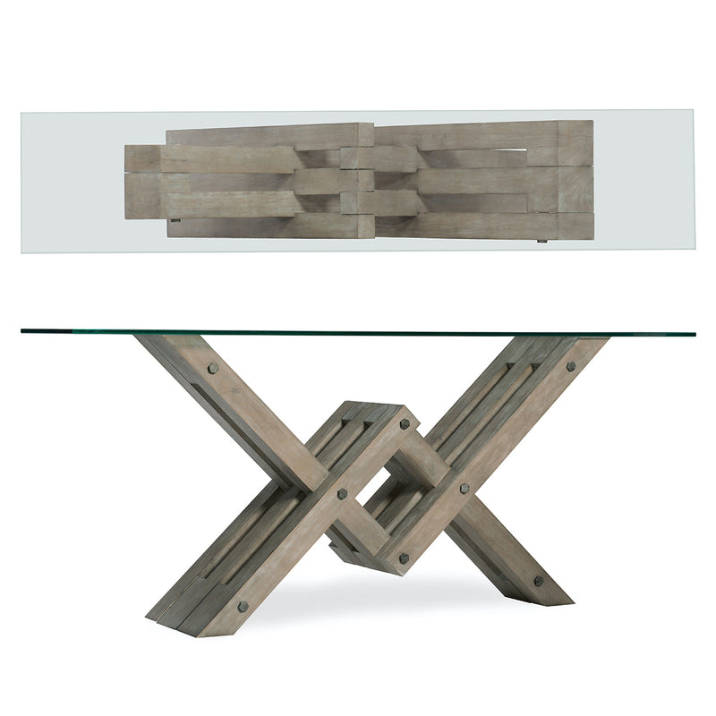Affinity Glass Top Console Table