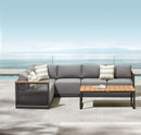 Haven Outdoor Sofa Set (Sectional + Coffee Table)
