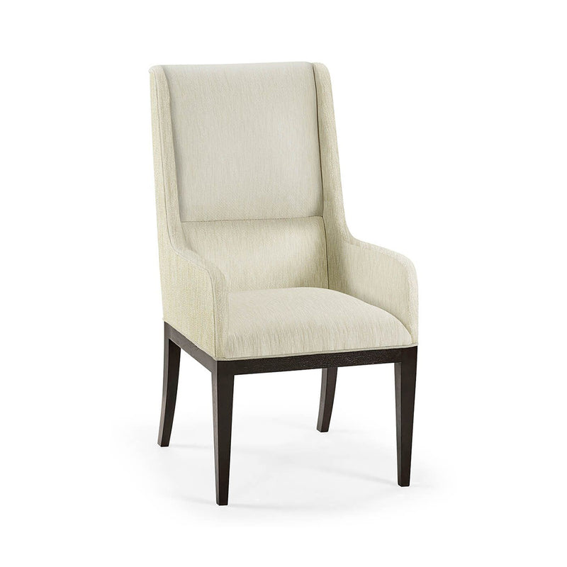 Geometric Channel Back Arm Chair