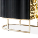 Lisbon Console Table with Mirror Silken Matte Black