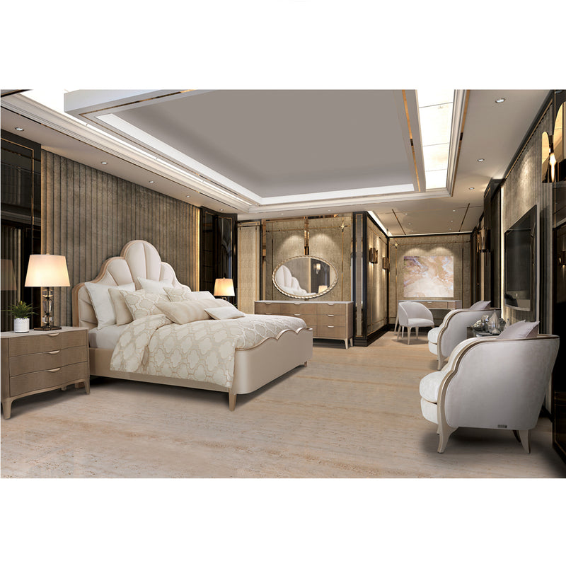 Malibu Crest - Scalloped Bed without Mattress