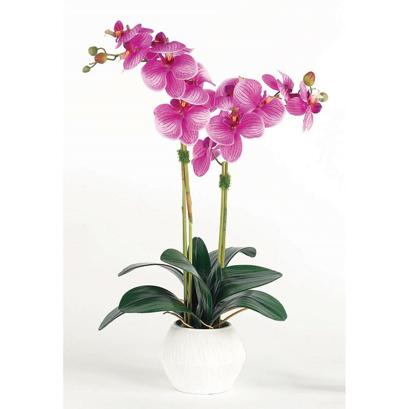 R703B20 Fuchsia Orchid Vase with Artificial Flower