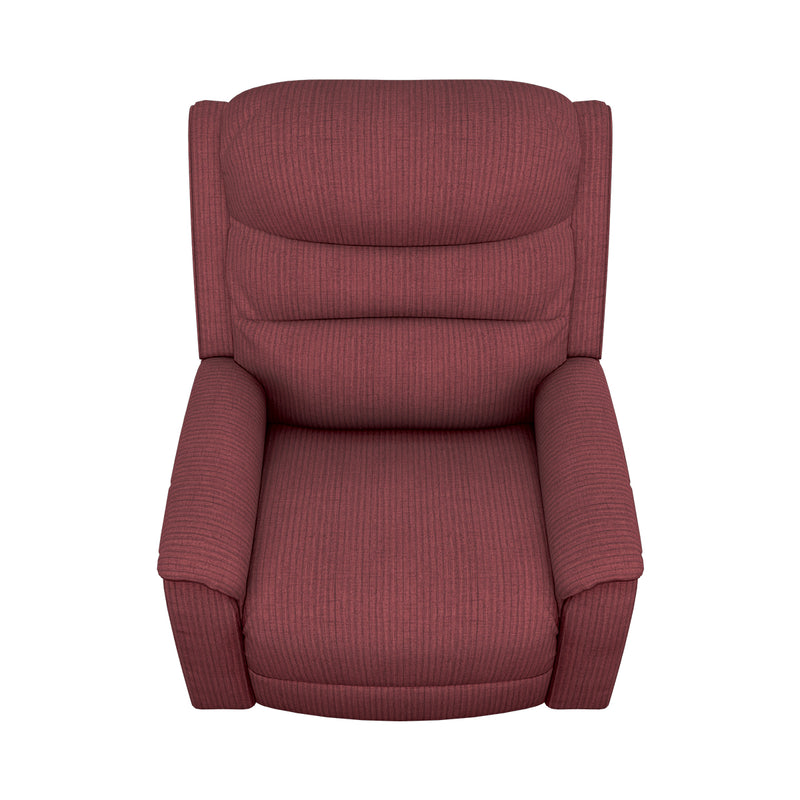 Rosewood Fab: D160808 Power Rocking Recliner w/ Headrest & Lumbar