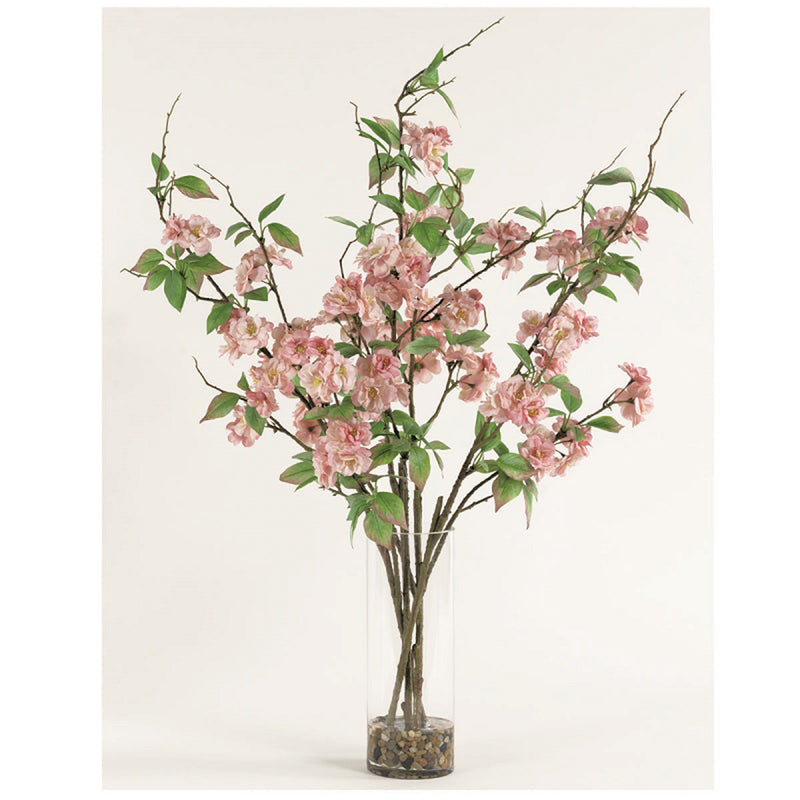 WR113B9B Blush Cherry Blossom Vase with Artificial Flower
