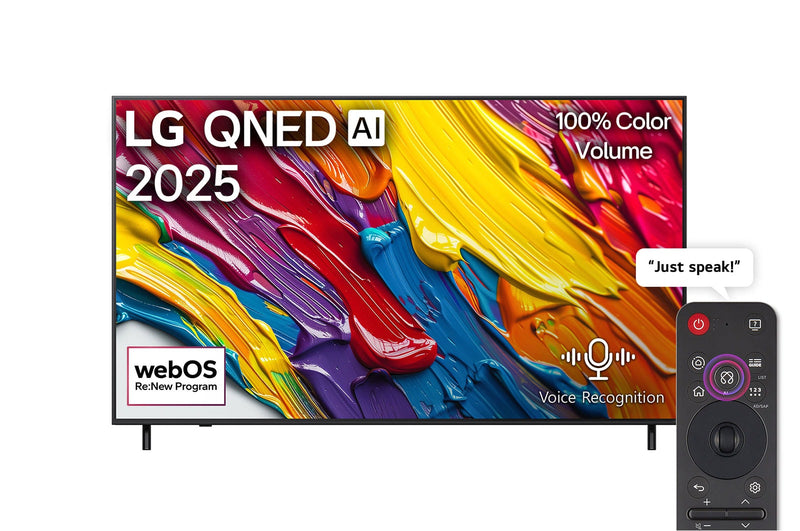 65 inch LG QNED AI QNED82 4K Smart TV AI Magic remote HDR10 webOS25 2025