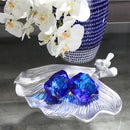 12595-01 Silver Resin Ginkgo Leaf Plate (Set of 2) - Nabco Furniture Center