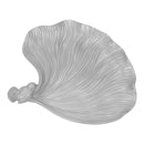 12595-01 Silver Resin Ginkgo Leaf Plate (Set of 2) - Nabco Furniture Center