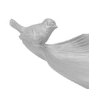 12595-01 Silver Resin Ginkgo Leaf Plate (Set of 2) - Nabco Furniture Center