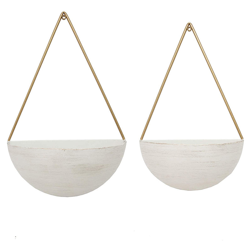 13878-01 Wall Planter Half Moon (Set of 2)