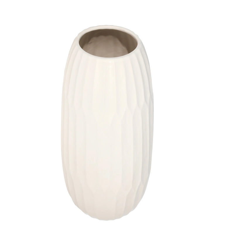 14651-03/14651-04 Ceramic White Vase (Set of 2)