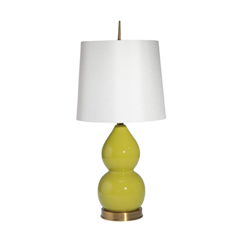 Table Lamp Ceramic 29 Double Gourd Green - SageBrook