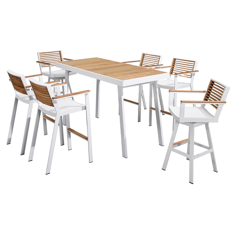2017170 York Outdoor Bar Set (BT+BC6) - Nabco Furniture Center