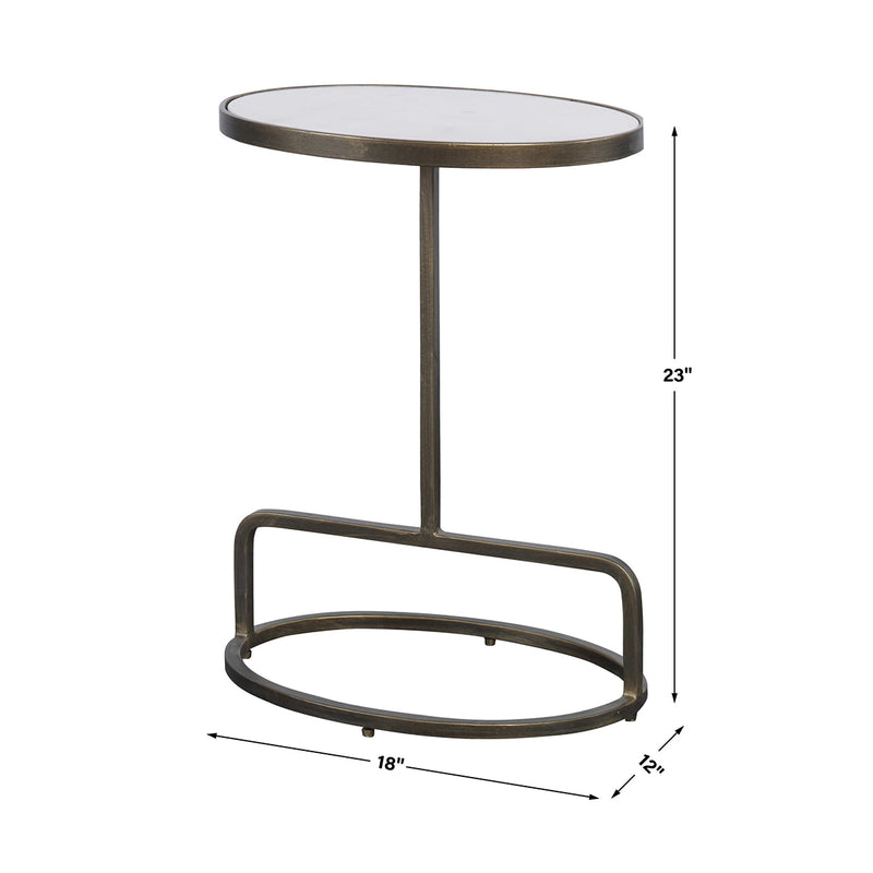 25135 Jessenia Accent Table Marble - Nabco Furniture Center