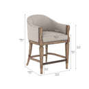 277209-2608CL Architrave Counter Stool